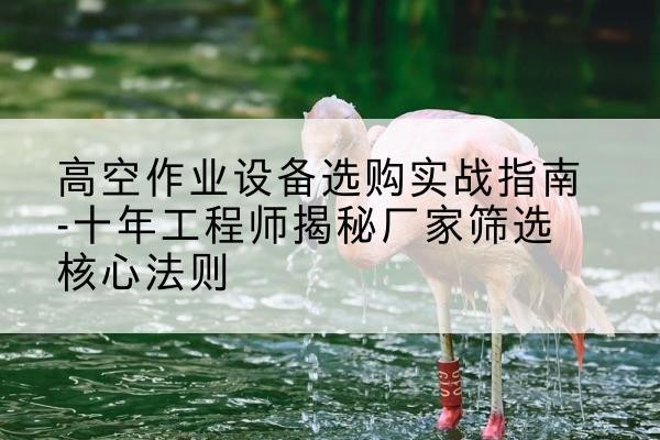 乌拉特后旗剪叉式升降机厂家-高空作业设备选购实战指南-十年工程师揭秘厂家筛选核心法则