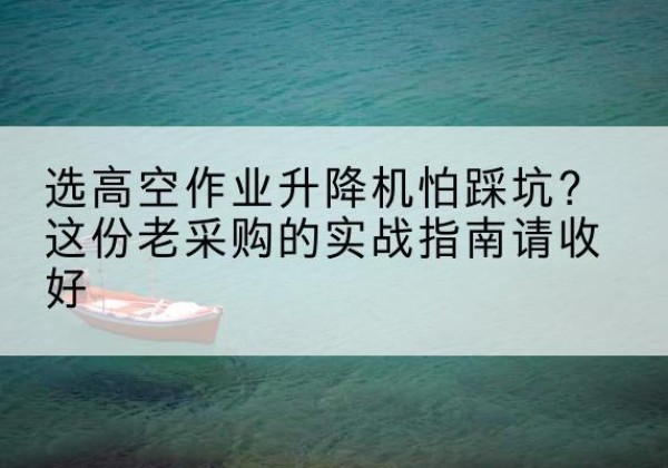 乌拉特后旗高空作业升降机厂家推荐-选高空作业升降机怕踩坑？这份老采购的实战指南请收好