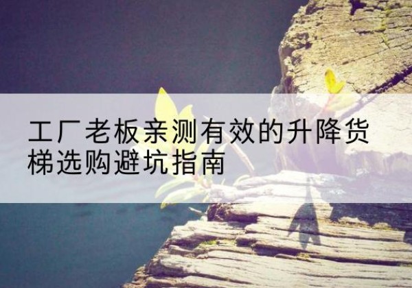 乌拉特后旗升降货梯怎么选-工厂老板亲测有效的升降货梯选购避坑指南